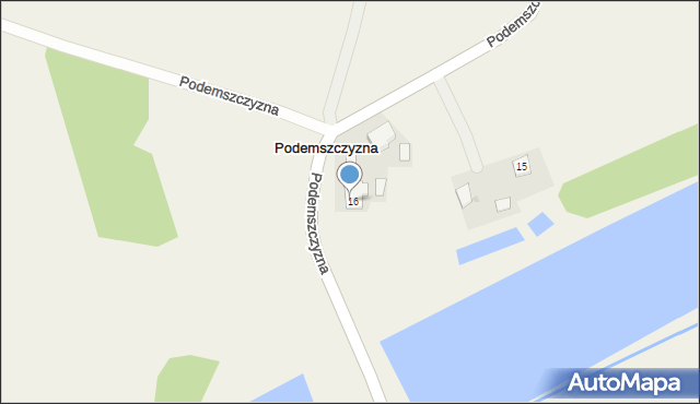 Podemszczyzna, Podemszczyzna, 16a, mapa Podemszczyzna