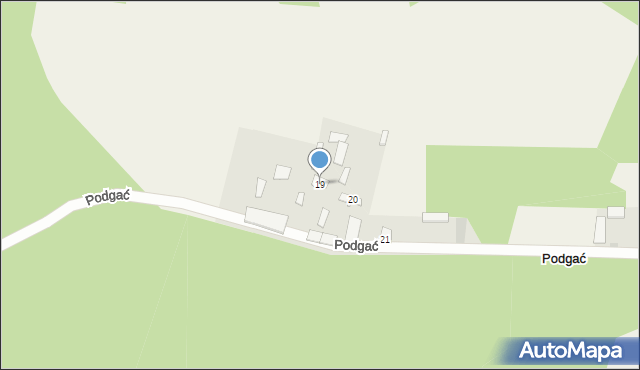 Podgać, Podgać, 19, mapa Podgać