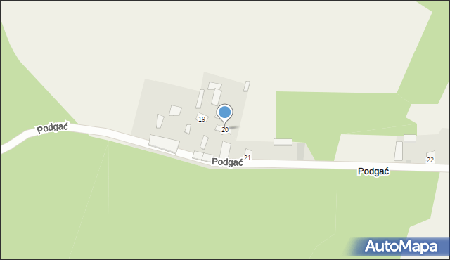 Podgać, Podgać, 20, mapa Podgać