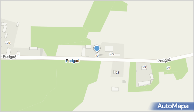 Podgać, Podgać, 22, mapa Podgać