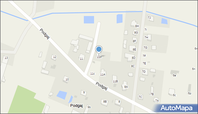 Podgaj, Podgaj, 11d, mapa Podgaj