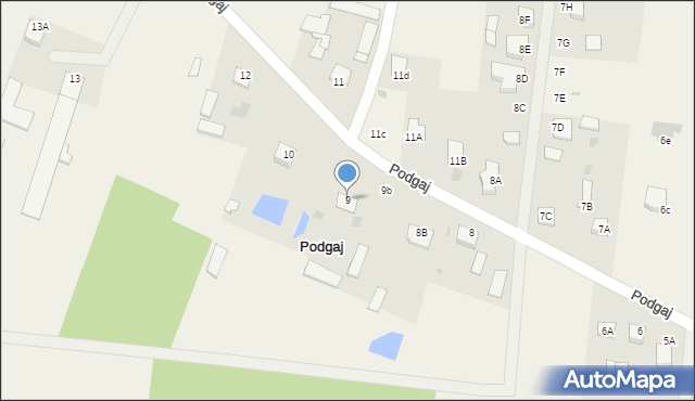 Podgaj, Podgaj, 9, mapa Podgaj