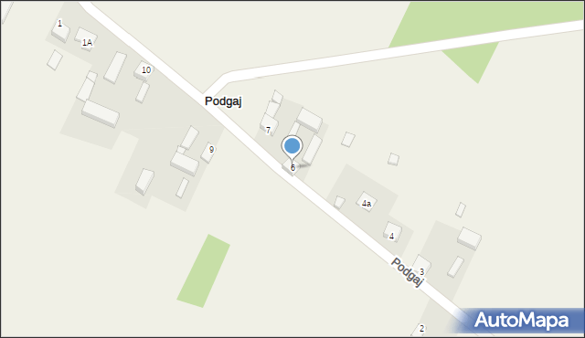 Podgaj, Podgaj, 6, mapa Podgaj