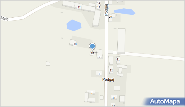 Podgaj, Podgaj, 9B, mapa Podgaj