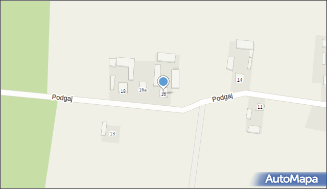 Podgaj, Podgaj, 16, mapa Podgaj