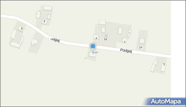 Podgaj, Podgaj, 7, mapa Podgaj