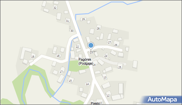 Podgaje, Podgaje, 23, mapa Podgaje