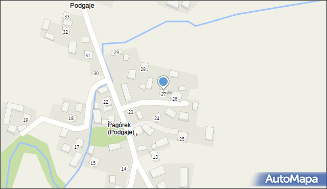 Podgaje, Podgaje, 27, mapa Podgaje