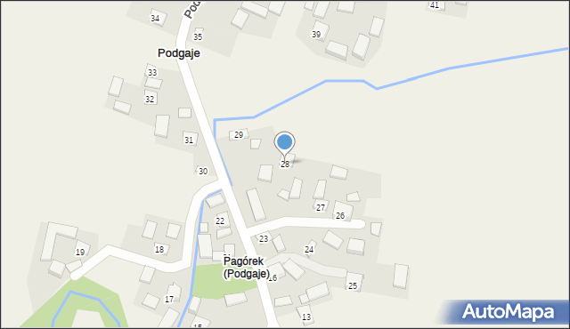 Podgaje, Podgaje, 28, mapa Podgaje