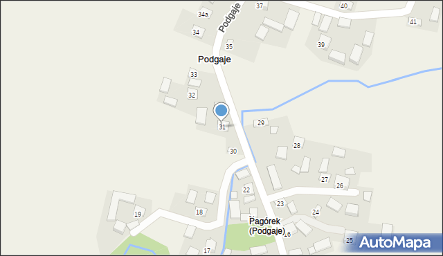 Podgaje, Podgaje, 31, mapa Podgaje