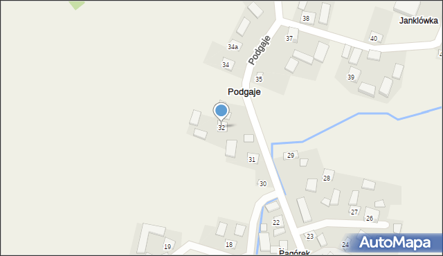 Podgaje, Podgaje, 32, mapa Podgaje