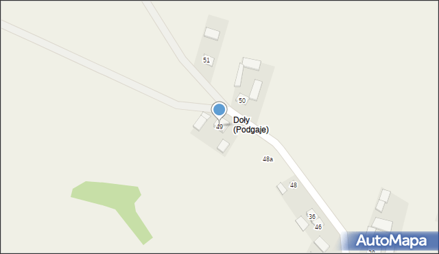 Podgaje, Podgaje, 49, mapa Podgaje