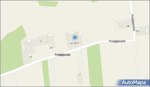 Podgłębokie, Podgłębokie, 26, mapa Podgłębokie