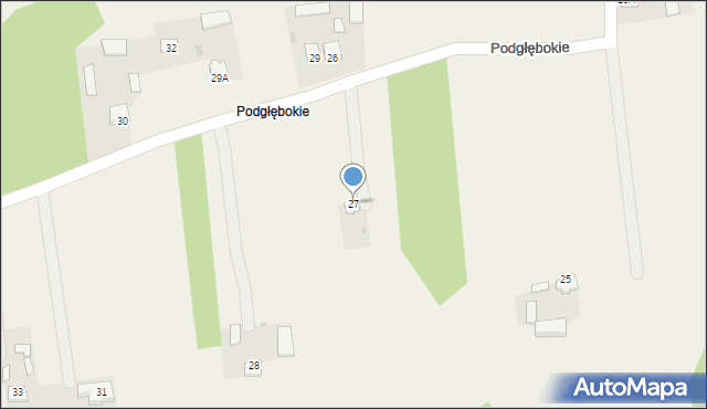 Podgłębokie, Podgłębokie, 27, mapa Podgłębokie