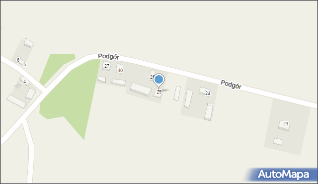 Podgór, Podgór, 25, mapa Podgór