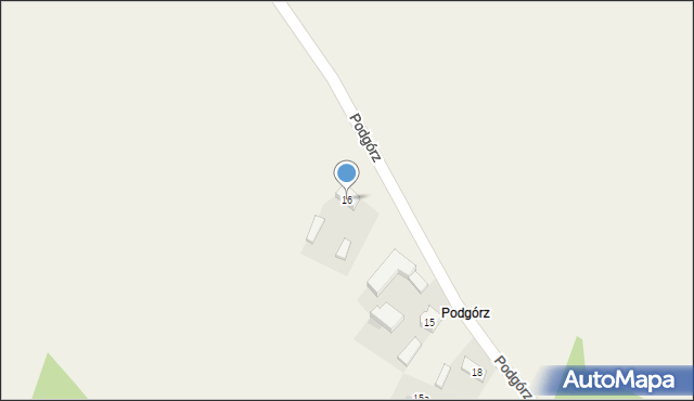 Podgór, Podgórz, 16, mapa Podgór