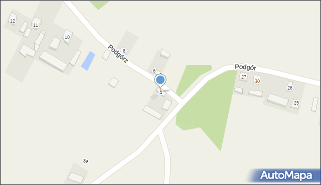 Podgór, Podgórz, 4, mapa Podgór