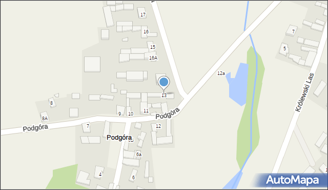 Podgóra, Podgóra, 13, mapa Podgóra