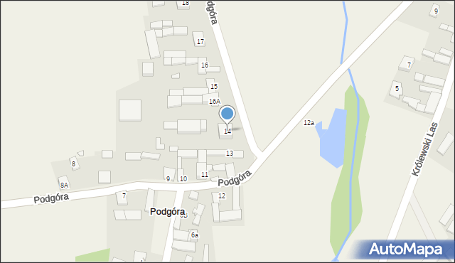 Podgóra, Podgóra, 14, mapa Podgóra