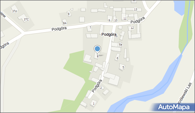 Podgóra, Podgóra, 4, mapa Podgóra