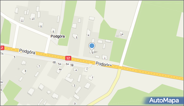 Podgóra, Podgóra, 3, mapa Podgóra