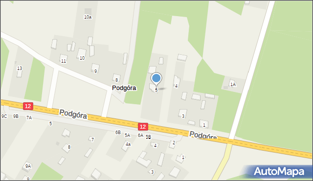 Podgóra, Podgóra, 5, mapa Podgóra