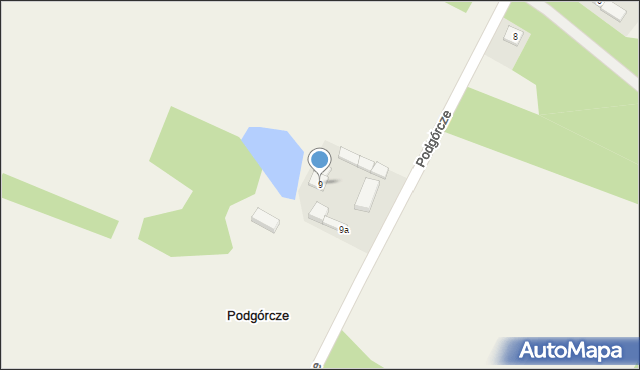 Podgórcze, Podgórcze, 9, mapa Podgórcze