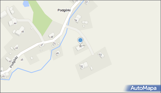 Podgórki, Podgórki, 50, mapa Podgórki