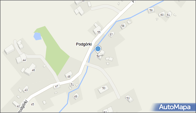 Podgórki, Podgórki, 54, mapa Podgórki