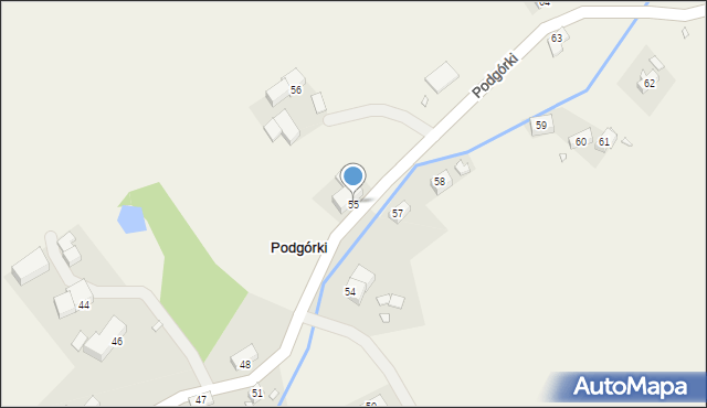 Podgórki, Podgórki, 55, mapa Podgórki