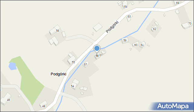 Podgórki, Podgórki, 58, mapa Podgórki