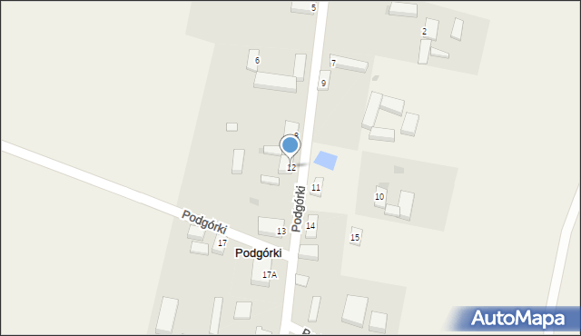 Podgórki, Podgórki, 12, mapa Podgórki