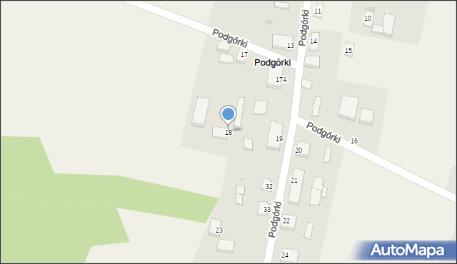 Podgórki, Podgórki, 18, mapa Podgórki