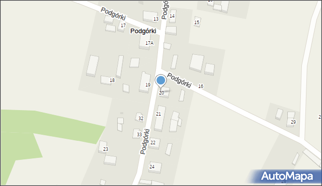 Podgórki, Podgórki, 20, mapa Podgórki