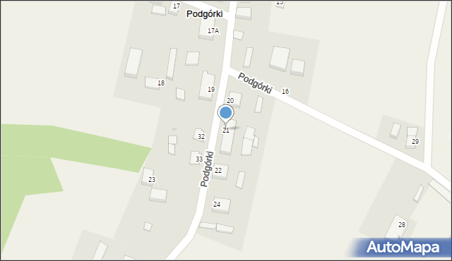 Podgórki, Podgórki, 21, mapa Podgórki