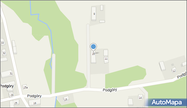 Podgóry, Podgóry, 10, mapa Podgóry