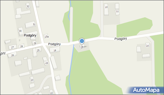 Podgóry, Podgóry, 15, mapa Podgóry