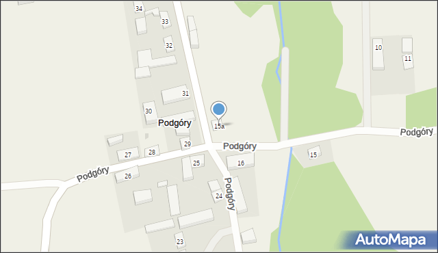 Podgóry, Podgóry, 15a, mapa Podgóry