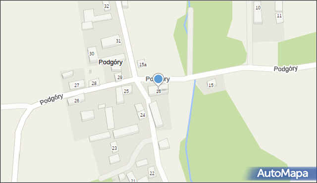 Podgóry, Podgóry, 16, mapa Podgóry