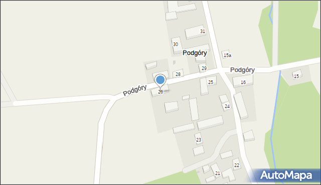 Podgóry, Podgóry, 26, mapa Podgóry