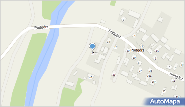 Podgórz, Podgórz, 45, mapa Podgórz