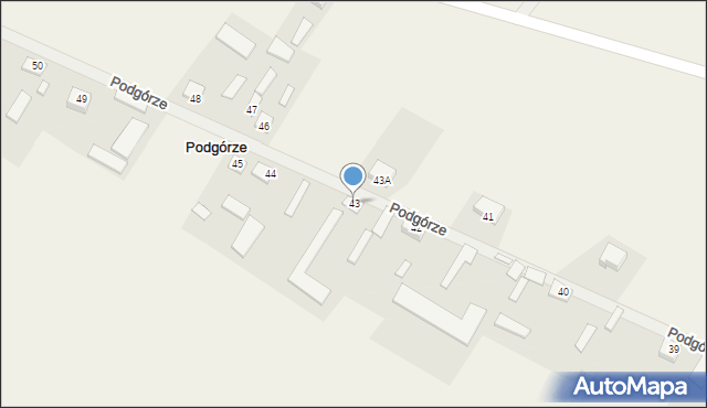 Podgórze, Podgórze, 43, mapa Podgórze