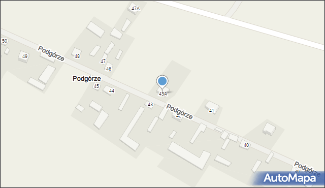 Podgórze, Podgórze, 43A, mapa Podgórze