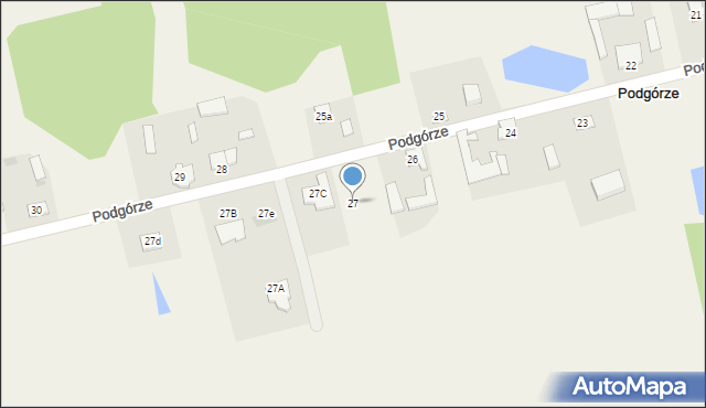 Podgórze, Podgórze, 27, mapa Podgórze