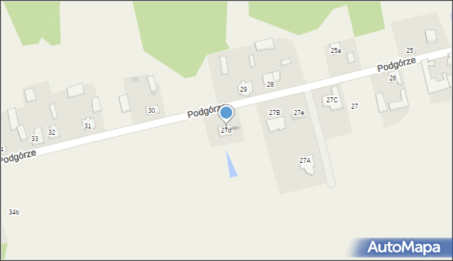Podgórze, Podgórze, 27d, mapa Podgórze
