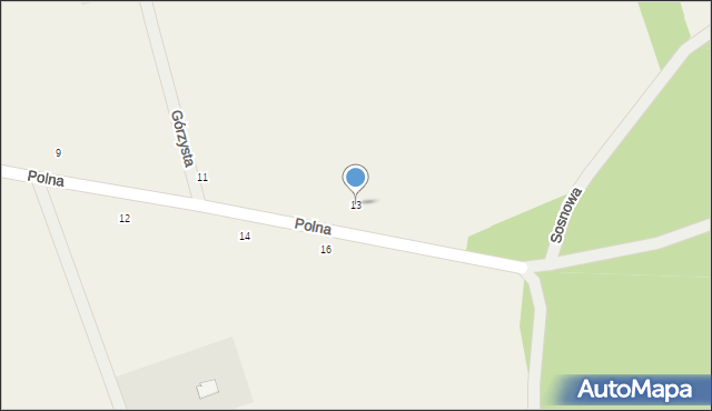 Podgórze, Polna, 13, mapa Podgórze