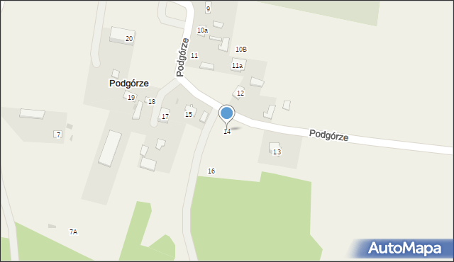 Podgórze, Podgórze, 14, mapa Podgórze