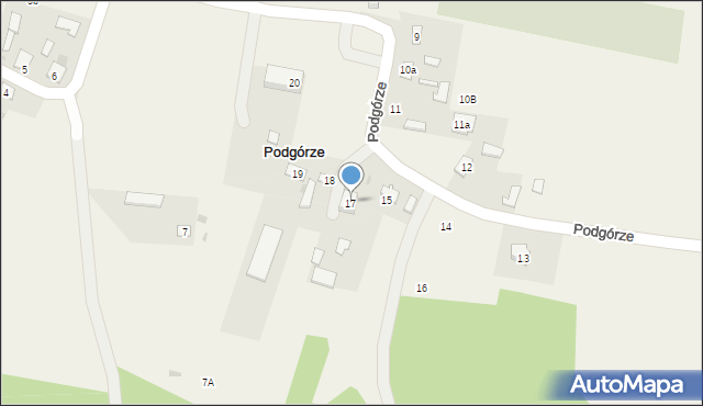 Podgórze, Podgórze, 17, mapa Podgórze