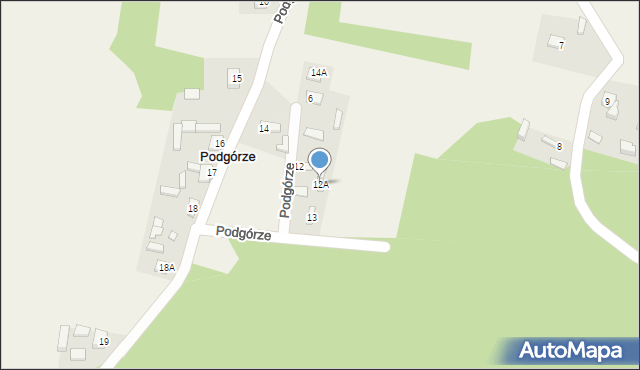 Podgórze, Podgórze, 12A, mapa Podgórze