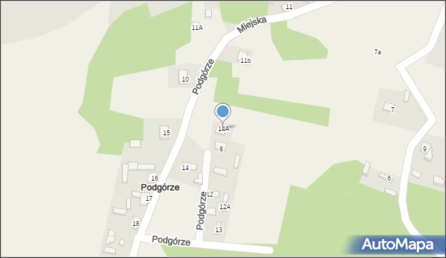 Podgórze, Podgórze, 14A, mapa Podgórze